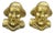 Vintage Pm Craftsman Art Deco Brass Figural Clown Head Bookends - A Pair For Sale