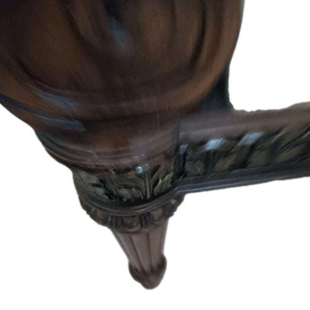 Wood 1970s French Provincial Wood Bench Ivory Cushion For Sale - Image 7 of 9