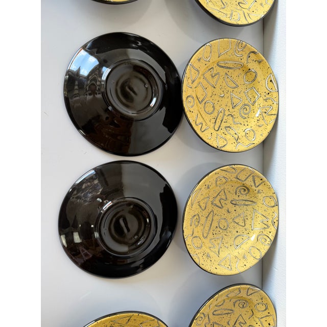 Black 1990’s Claudia Reese Postmodern Ceramic Dinnerware Set – 53 Pieces Signed For Sale - Image 8 of 12