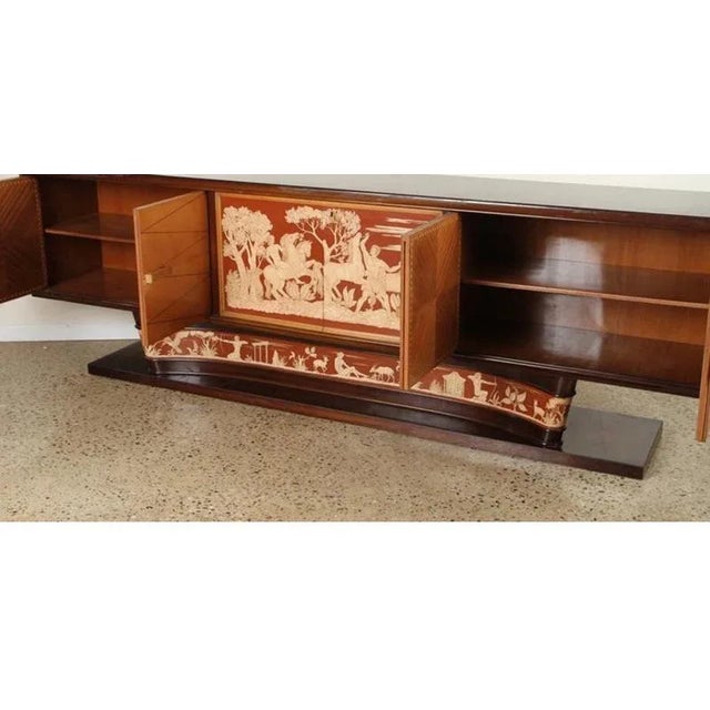 1930s Italian Art Deco Decorated Mahogany Sideboard For Sale In Philadelphia - Image 6 of 10