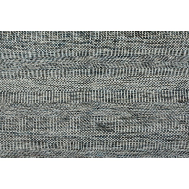 2020s Fine Contemporary Rug 8'2'' X 10'2'' Blue Ivory Wool Hand-Knotted Carpet For Sale - Image 5 of 12