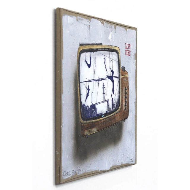 "Live Wire" Contemporary Trompe L'oeil Mixed-Media Still Life Painting by Carl Smith For Sale In Los Angeles - Image 6 of 9