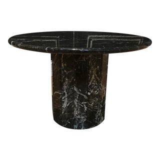 Modern Black Marble Two-Piece Side Table For Sale