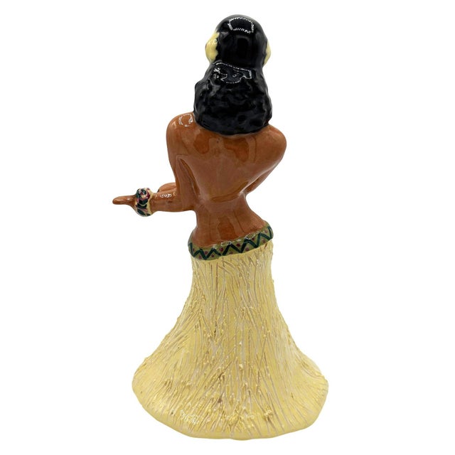 1960s Rare Mid 20th Century Hawaiian Dancing Hula Ceramic Girl Vase Signed by Yona Lippin For Sale - Image 5 of 6