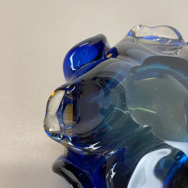 Large Murano Glass Floral Bowl, Italy, 1970s For Sale - Image 14 of 16