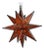 Vintage Amber Moravian Star Pendant Light Large For Sale