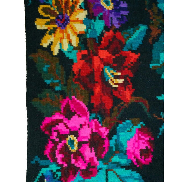 Vintage Romanian Handwoven Wool Runner Rug, 1960s For Sale - Image 9 of 15