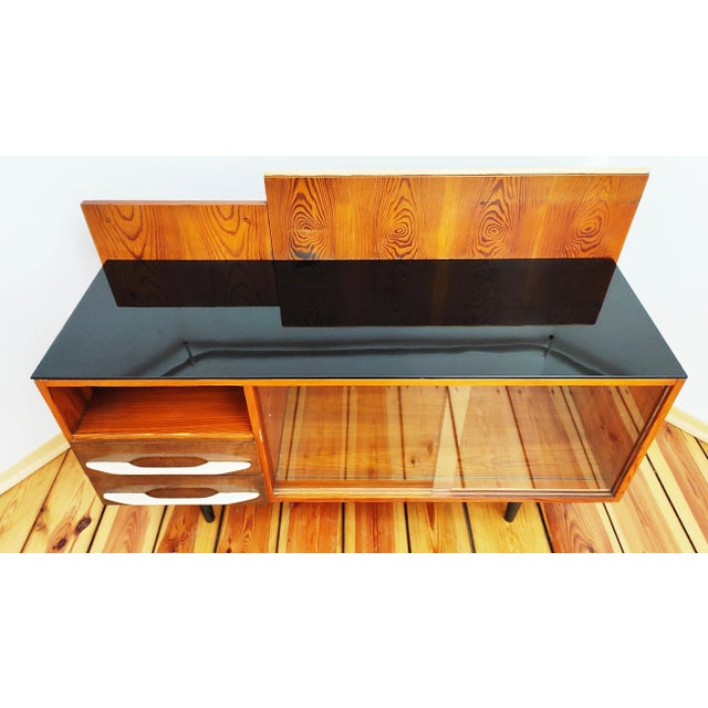 Brown Czechoslovakian Sideboard by M. Pozar for Up Závody, 1960s For Sale - Image 8 of 10