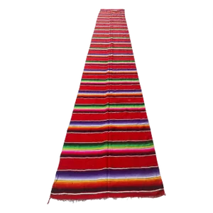 Vintage Hand Woven Colorful Runner