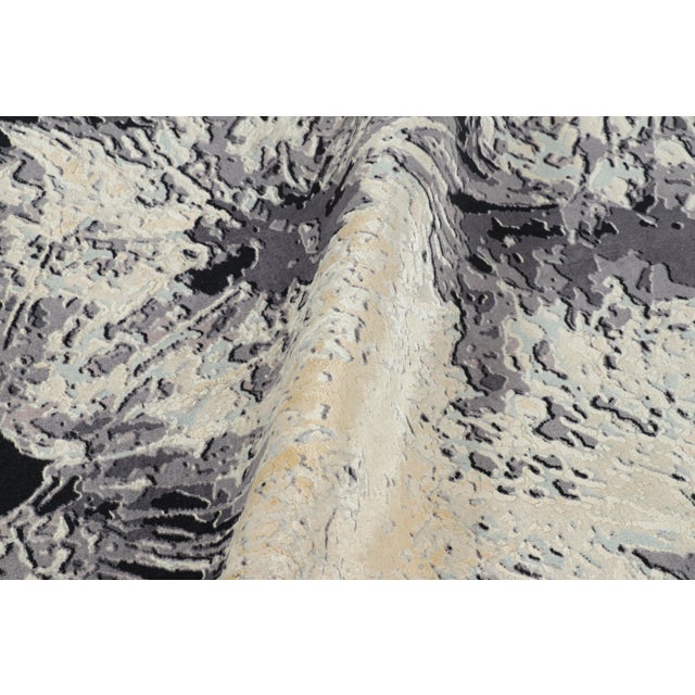 Textile Rug & Kilim’s Contemporary Rug in Gray With Abstract Floral Pattern “Dandelion” For Sale - Image 7 of 8