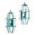 Exquisite Pair of Vintage Solid Brass Hexagonal Wall Lanterns For Sale