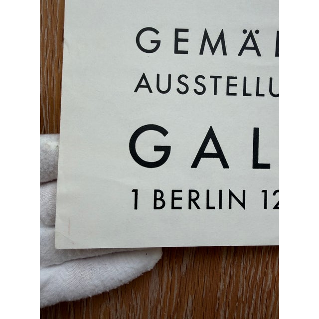 Heinrich Richter (1920–2007), Pärchen, Galerie Nierendorf Berlin, 1974, Vintage Exhibition Poster, Printed in Germany For Sale - Image 9 of 10