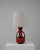 Mid 20th Century German Red Fat Lava Glazed Ceramic Table Lamp For Sale In Greensboro - Image 6 of 12
