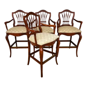 French Country Wheatback Bar Stools