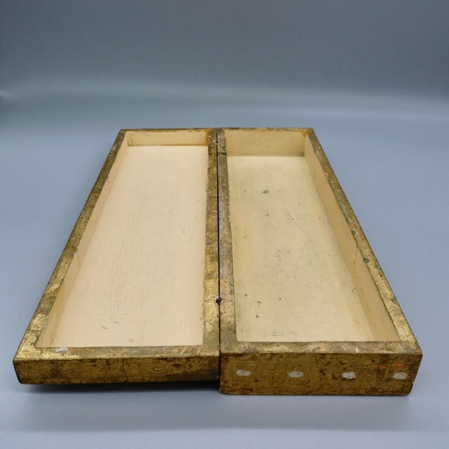 Gold Vintage Florentine Giltwood Box For Sale - Image 8 of 11