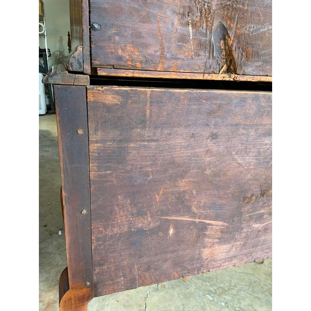 Late 18th Century Flat Top Curly Maple Highboy For Sale - Image 4 of 16