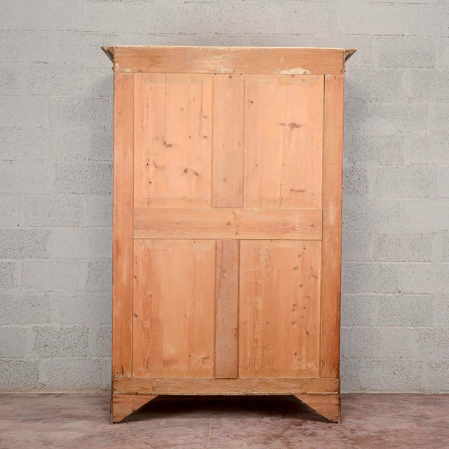 Antique 19th Century Two-door Wardrobe in Solid Fir, Italy For Sale - Image 11 of 18