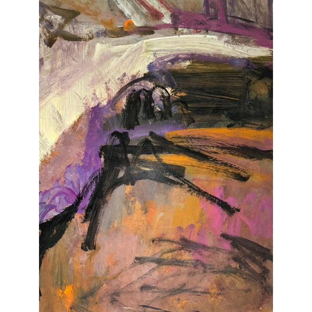 Jean Krillé, Landscape 104, Oil on Masonite, 1987 For Sale - Image 4 of 10