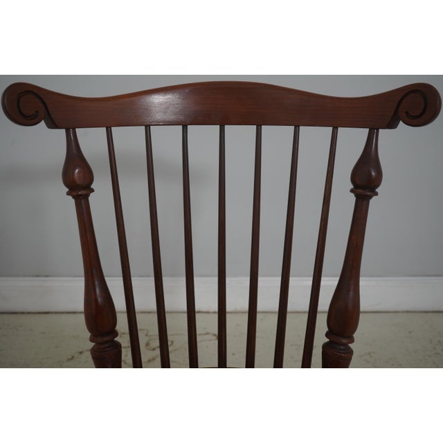 1980s Set of 8 Frederick Duckloe Cherry Windsor Dining Chairs For Sale - Image 5 of 18