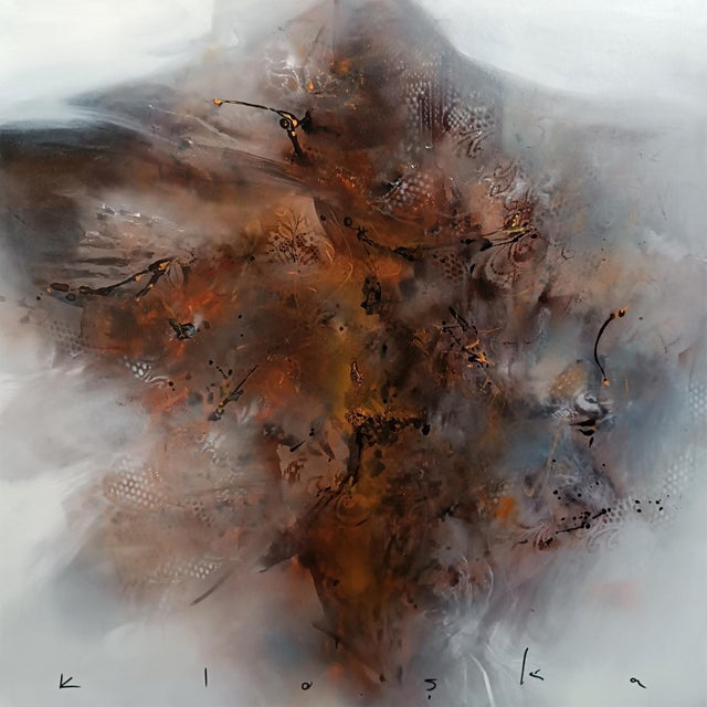 Beige Ovidiu Kloska, Between Gravity and the Desire to Fly, Mixed on Canvas For Sale - Image 8 of 8