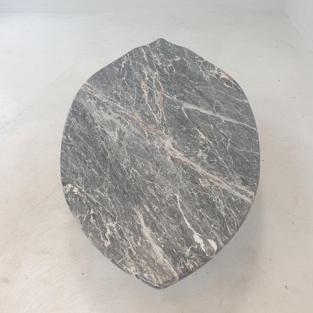 Italian Marble Leaf Shape Coffee Table, 1980s For Sale - Image 11 of 18