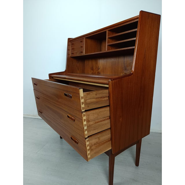Scandinavian Teak Secretary Chest of Drawers, 1960s For Sale - Image 15 of 18