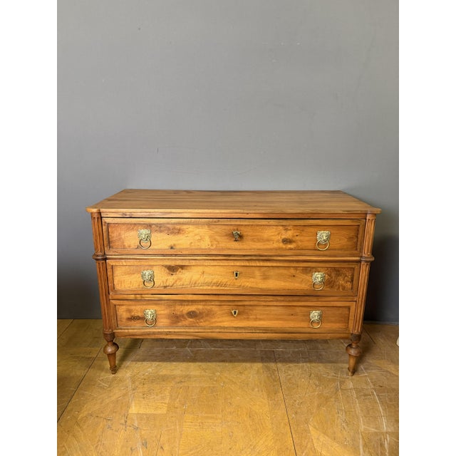 Louis XVI Chest of Drawers in Light Walnut For Sale - Image 9 of 9