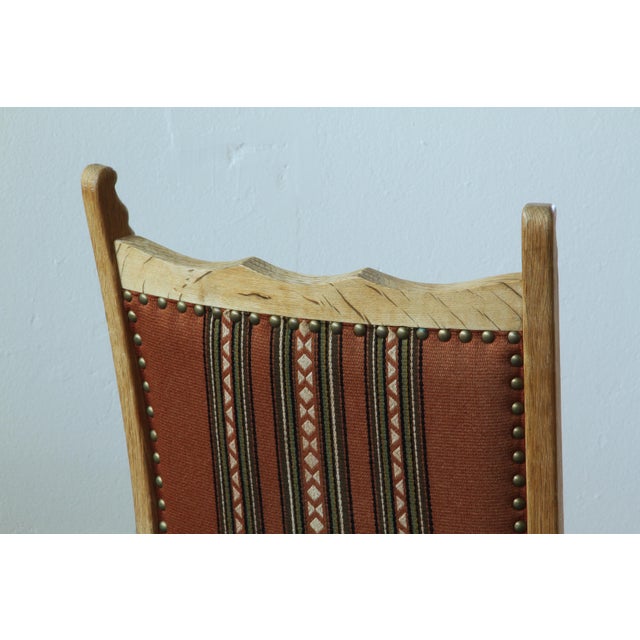 Vintage Scandinavian Oak Dining Chairs with Upholstery, 1970s, Set of 4 For Sale - Image 14 of 18
