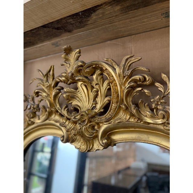 French Antique Gilt Mirror For Sale In Dallas - Image 6 of 8