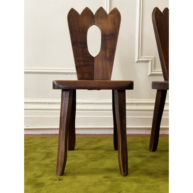 Pair of Mid 20th Century Olavi Hanninen Attributed Crown Side Chairs For Sale - Image 9 of 12