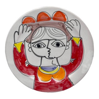 Pasta Bowl Plate by Italian Artist Giovanni DeSimone in the Manner of Picasso #2 For Sale