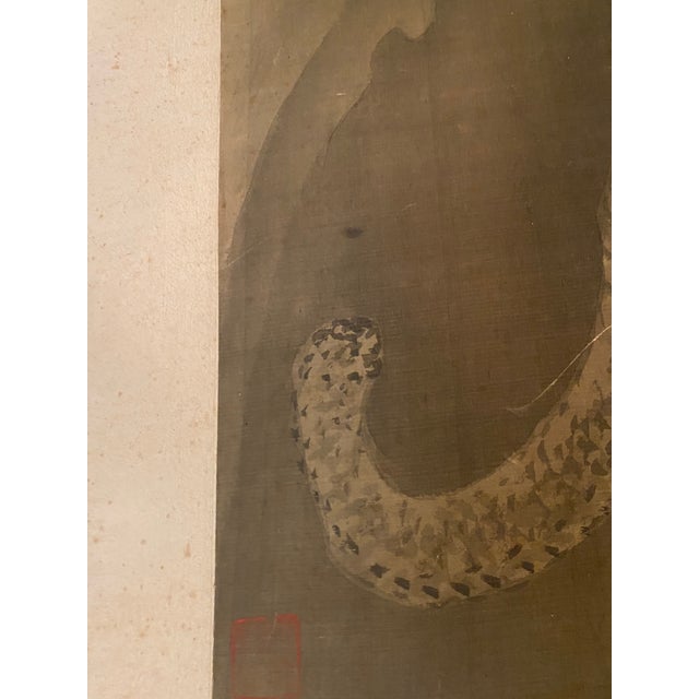 Mid 19th Century Large Dragon Scroll Painting For Sale - Image 12 of 17