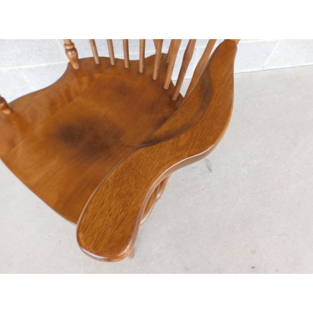 Ethan Allen Heirloom Nutmeg Braceback Windsor Arm Chair 10-6020a For Sale In Philadelphia - Image 6 of 13