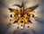 Floral Ceiling Light in Gilded Metal, Italy, 1970s For Sale - Image 4 of 15