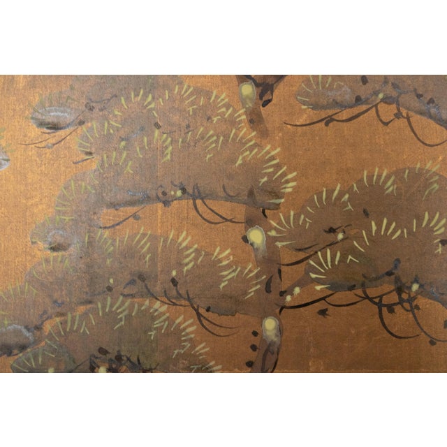 1970s Shōwa Era Japanese Byobu Screen "The Tale of Genji" For Sale - Image 13 of 18