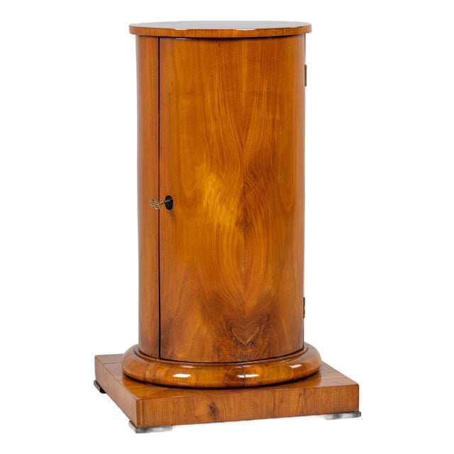 Antique Biedermeier Column Cabinet, 1830 For Sale