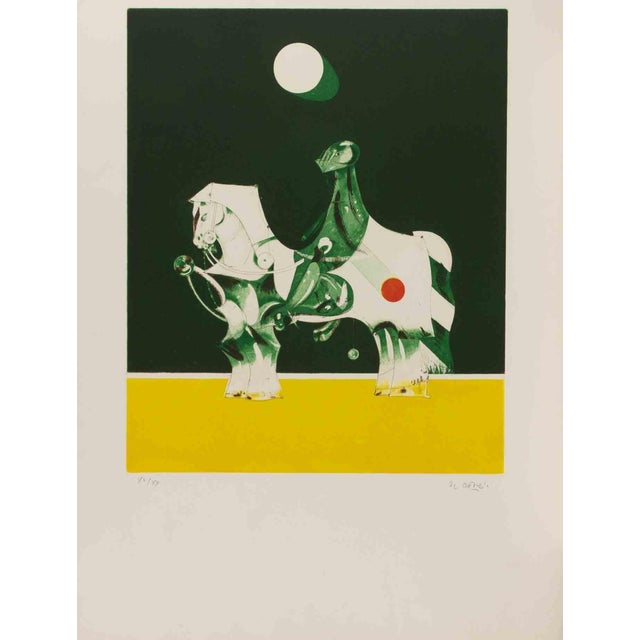 Giovan Battista De Andreis, Knight of the Moon, Etching, 1990s For Sale