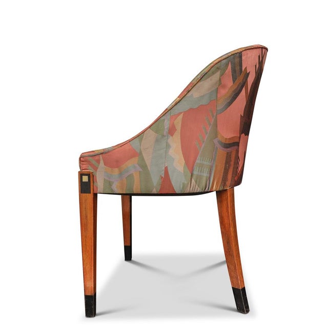 Art Deco French Tub Chairs with Upholstery, 1930s, Set of 2 For Sale - Image 4 of 8