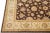 Modern Peshawar Brown Handmade Wool Rug With Palmettes Motif For Sale - Image 4 of 7