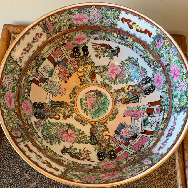 Rose Medallion Punch Bowl Chairish