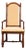 High End Vintage Solid Oak Rustic European Dining Arm Chair For Sale