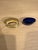 Glass Antique Salt Cellar With Cobalt Glass For Sale - Image 7 of 7