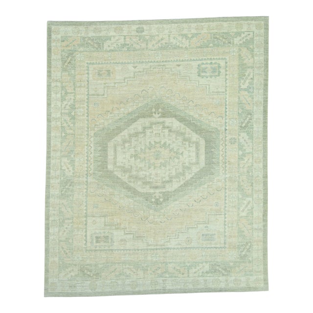Turkish Oushak Rug 8' x 9'10" #19252 For Sale