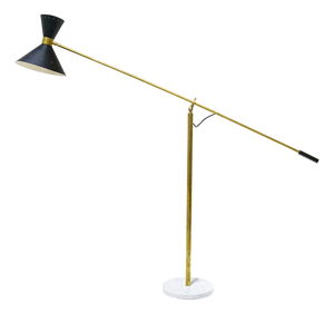 Italian Floor Lamp in Brass and Marble, 1960s