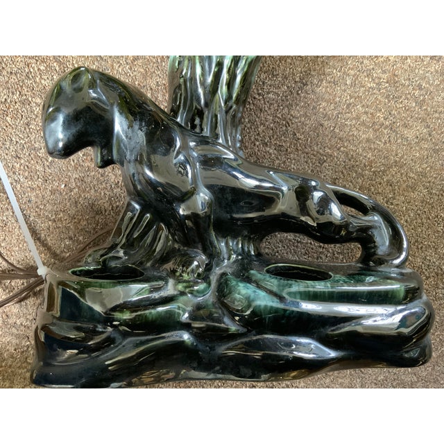 Mid 20th Century Crouching Panther Tv Lamp For Sale - Image 9 of 11
