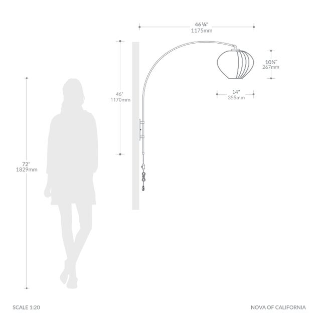 Bloom Sphere Arc Lamp - Black Nickel, Steel Base, White Satin Shade, Dimmable For Sale In Los Angeles - Image 6 of 6