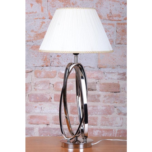 Art Deco Table Lamp in Chromed Metal by Mauro Ferretti, Italy, 1920s For Sale - Image 3 of 12