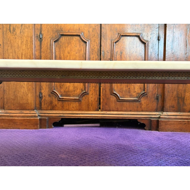 Early 20th Century Stunning Marble Slab With Brass Base For Sale In Los Angeles - Image 6 of 8