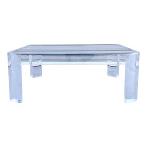1970s Mid-Century Lucite Coffee Table Attributed to Les Prismatiques
