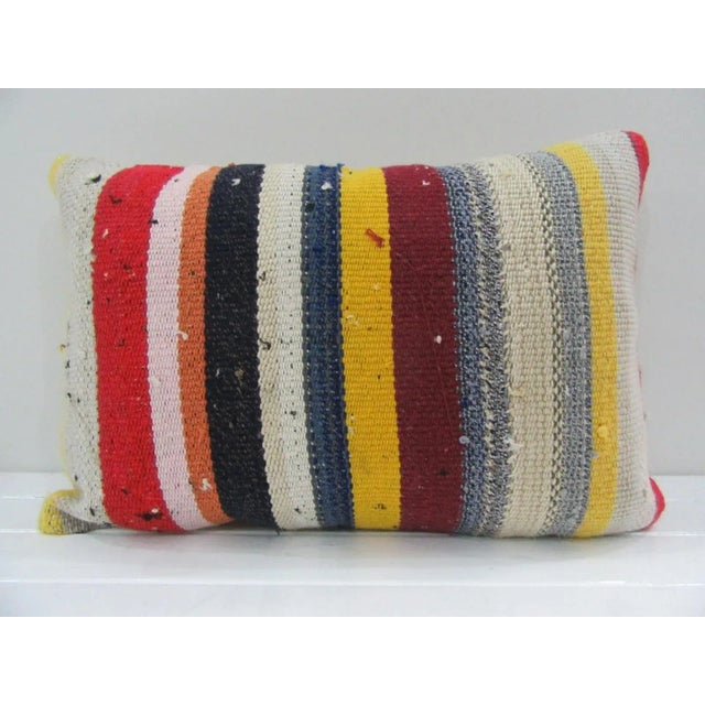 Handmade Turkish Kilim Pillow Cover For Sale - Image 4 of 4